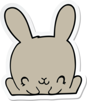 sticker of a cartoon rabbit png