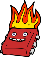 cartoon red hot computer chip png