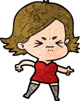 cartoon angry girl png