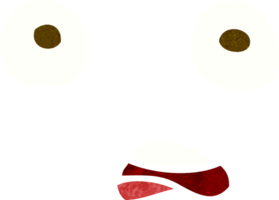 visage de dessin animé choqué png