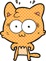 chat surpris de dessin animé png