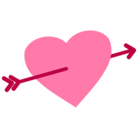 coeur avec flèche png