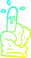 cold gradient line drawing of a cartoon rubber glove png