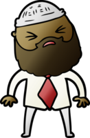 dessin animé, homme, à, barbe png