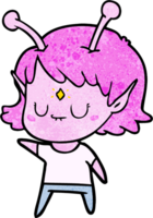 Cartoon Alien-Mädchen png