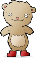 cartoon teddy bear wearing boots png