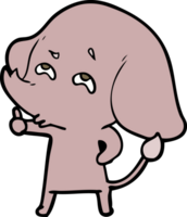 elefante de dibujos animados recordando png