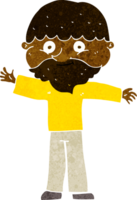 cartoon happy man with beard png