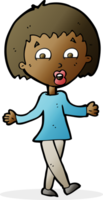 cartoon woman shrugging shoulders png