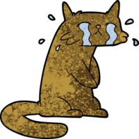 cartoon crying cat png