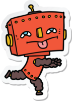 autocollant d'un robot de dessin animé png