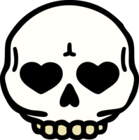 tattoo in traditional style of a skull png