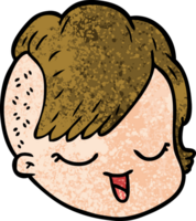 cartoon female face png