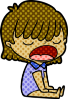 cartoon woman talking loudly png