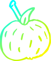 cold gradient line drawing of a cartoon tomato png