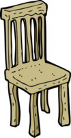 dessin animé vieille chaise en bois png