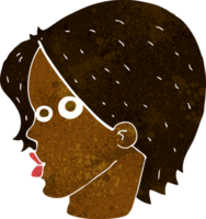 rostro femenino de dibujos animados png