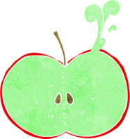 pomme en tranches de dessin animé png