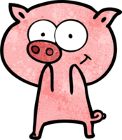 dessin animé joyeux cochon png