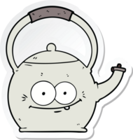 sticker of a cartoon kettle png