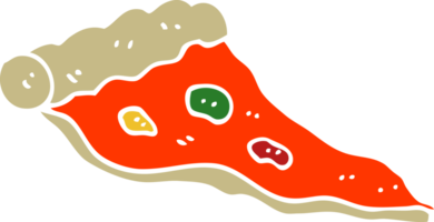 flat color style cartoon pizza png