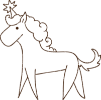 dessin au fusain licorne png