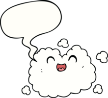 tekenfilm gelukkig rook wolk met toespraak bubbel png