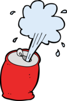 cartoon fizzing soda can png