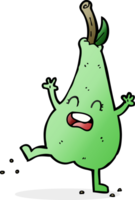 cartoon happy dancing pear png