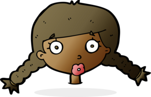 cartoon confused female face png