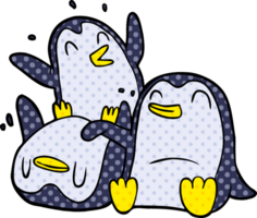 cartoon happy penguins png