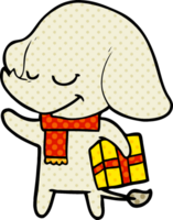 cartoon christmas elephant png