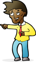 cartoon funny office man pointing png