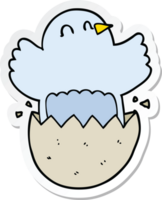 sticker of a cartoon hatching chicken png