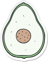 sticker of a cartoon avocado png