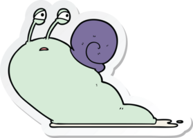 sticker of a cartoon slug png