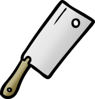 cuchillo de carnicero de dibujos animados png
