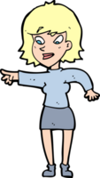 cartoon woman pointing png