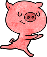 cerdo feliz de dibujos animados png