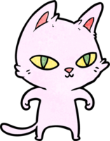 Cartoon-Katze mit hellen Augen png