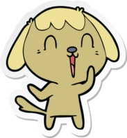 sticker van een schattige tekenfilmhond png