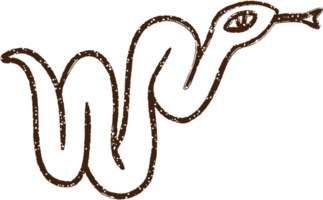 dibujo al carbón de serpiente png