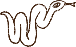 desenho de cobra de carvão png