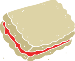 cartoon koekje in effen kleurstijl png