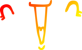 warm gradient line drawing of a cute cartoon face png