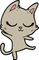 ruhige Cartoon-Katze png