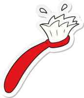 sticker of a cartoon tooth brush png