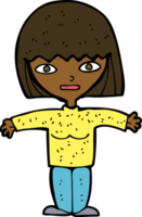 cartoon woman with open arms png