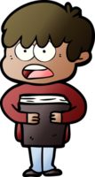 worried cartoon boy png