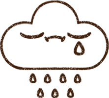 dessin au fusain de nuage d'orage png